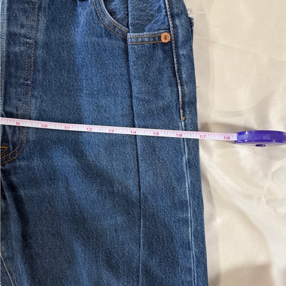 EB Denim Jeans High Rise Vintage Unraveled Split Hem Size 26 Redone‎ Levis - Picture 14 of 14